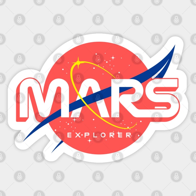 Mars Explorer Sticker by CHAKRart